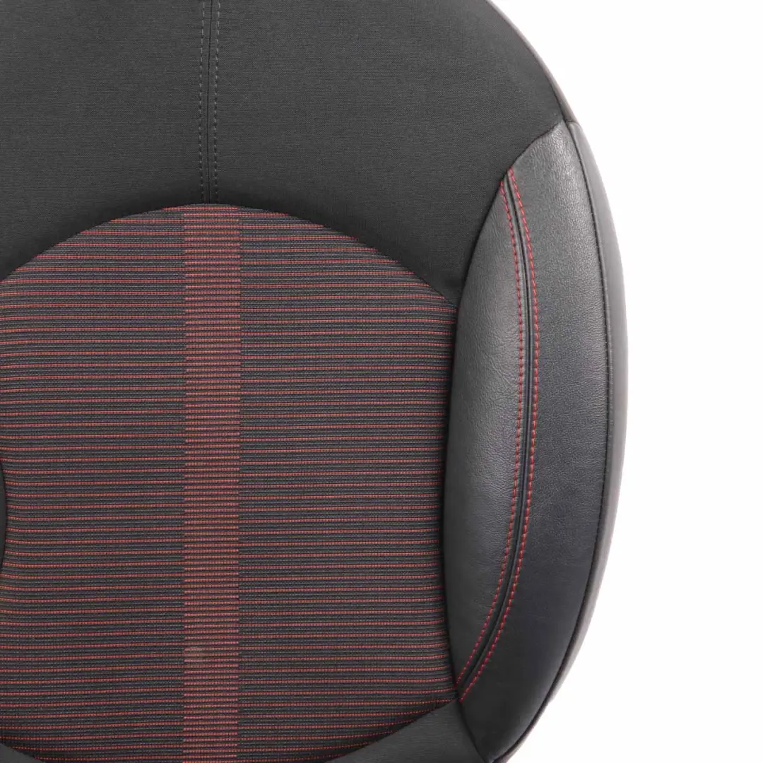 Mini R60 Countryman Rear Left N/S Folding Seat Cloth Leather Parallel Lines Red