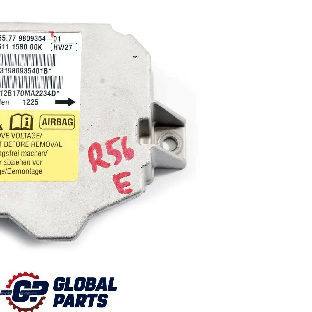 Mini Cooper One R56 R55 R58 R60 R61 Airbag ECU Modulo De Control 9809354