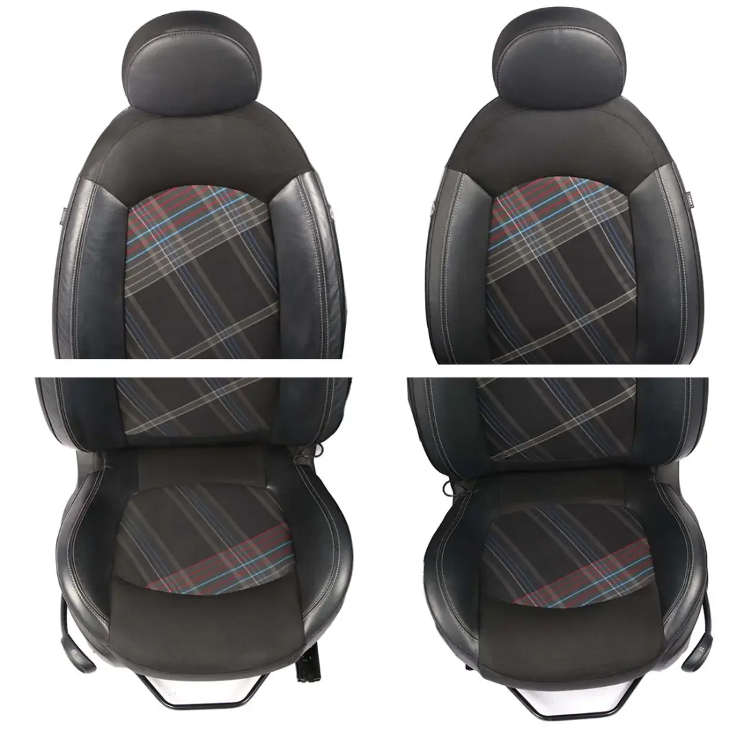 Seats Mini Paceman R61 Cooper Cloth Fabric Leather Carbon Black Front Rear Seat