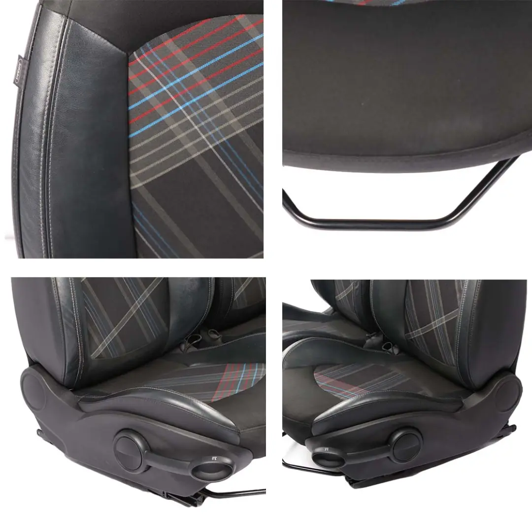 Seats Mini Paceman R61 Cooper Cloth Fabric Leather Carbon Black Front Rear Seat