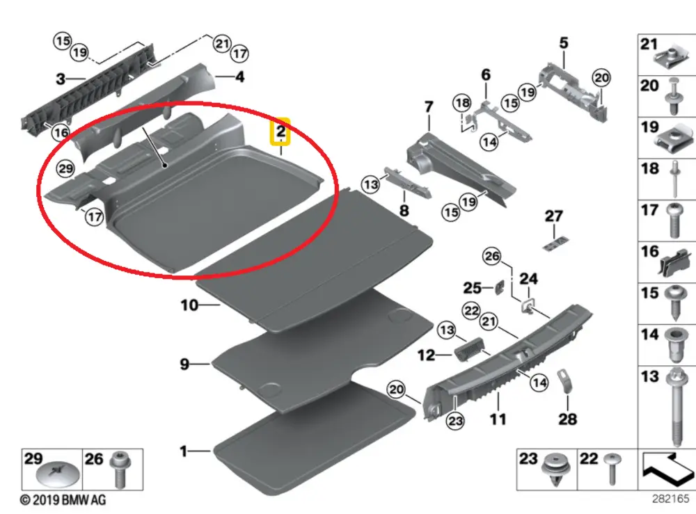 Mini Countryman R60 Capot Plancher Du Compartiment a Bagages 9810908