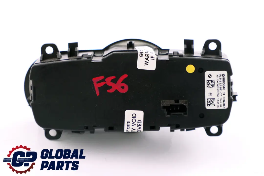 Mini Cooper F55 F56 Light Headlight Control Element Switch Panel 9865846