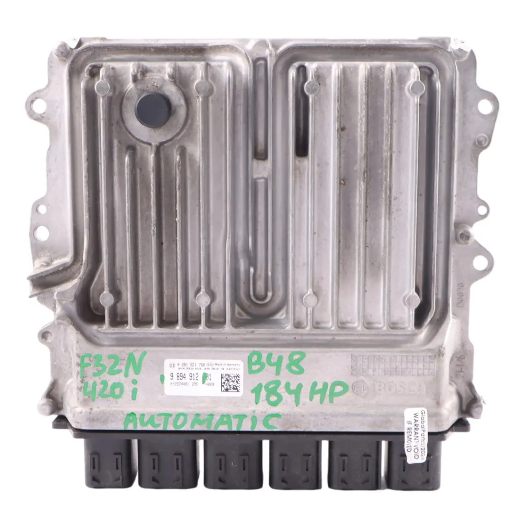 BMW F20 F30 F32 LCI 120i 320i 420i Petrol B48 184HP Engine ECU Unit DME 9894912