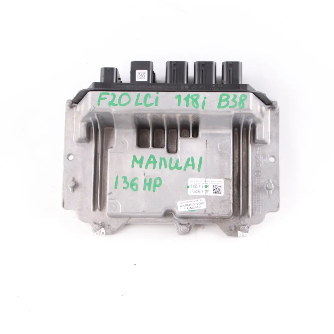 BMW F20 F21 LCI 118i B38 136HP Komputer Silnika ECU Kit DME 9895416