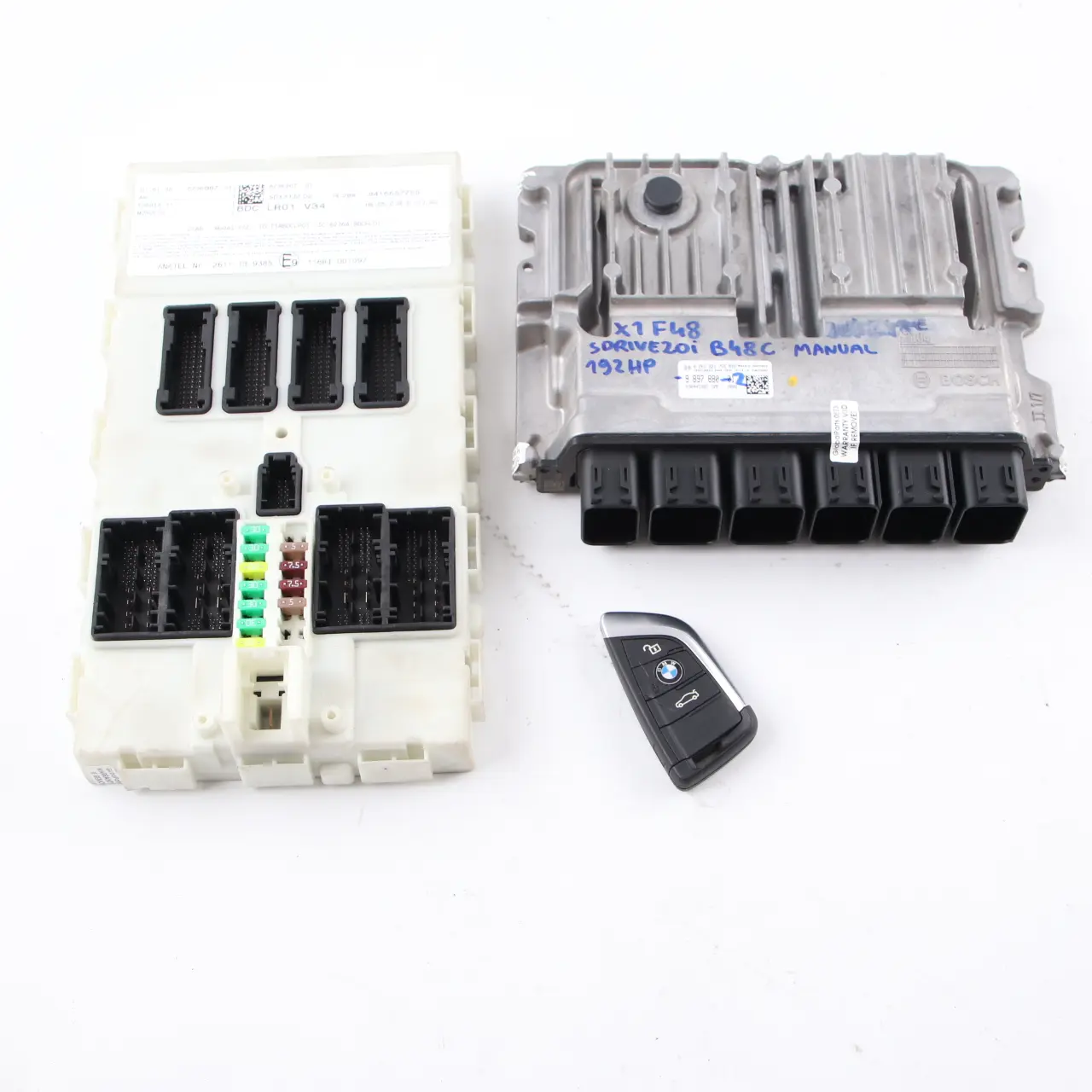 BMW X1 F48 20i SDrive B48C 192HP Petrol Engine ECU Kit DME 9897880 BDC + Key