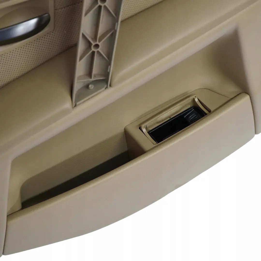 BMW E60 E61 Trasera Izquierda Tarjeta De puerta De cuero Nasca Beige Forro Trim