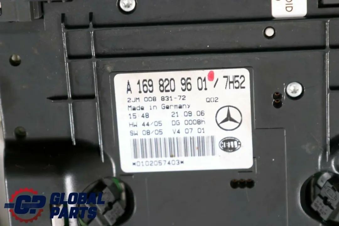 Mercedes W169 W245 Luz De techo interior Luz De lectura delantera A1698209601