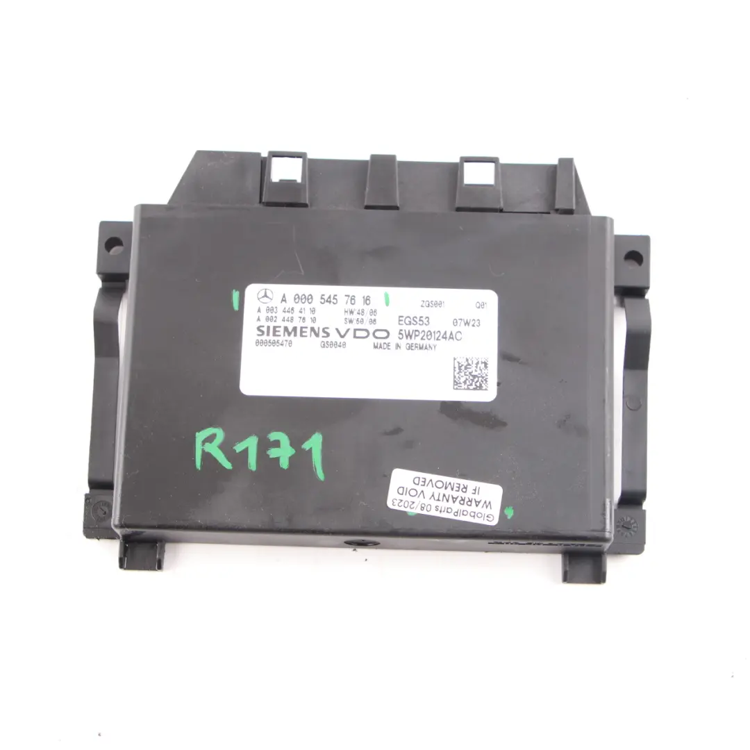 Mercedes R171 VDO Módulo De Unidad De Control De Transmisión EGS A0005457616