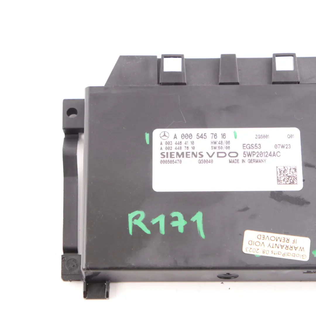 Mercedes R171 VDO Módulo De Unidad De Control De Transmisión EGS A0005457616