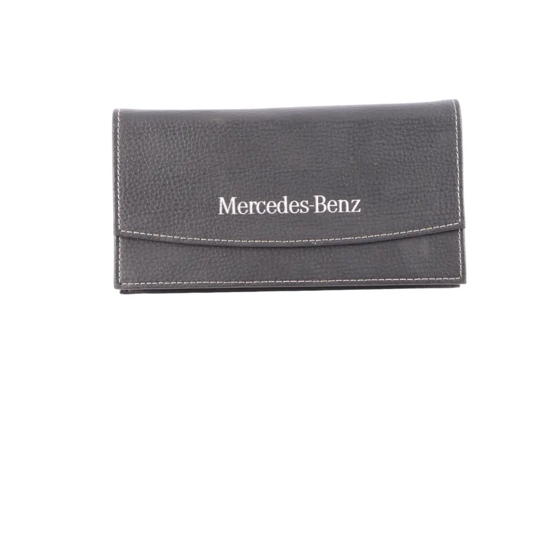 Funda para documentos Mercedes W205 Manual del propietario Cartera de piel