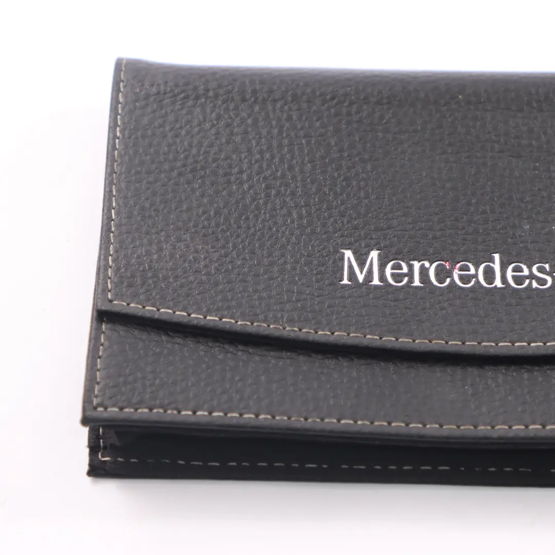 Funda para documentos Mercedes W205 Manual del propietario Cartera de piel