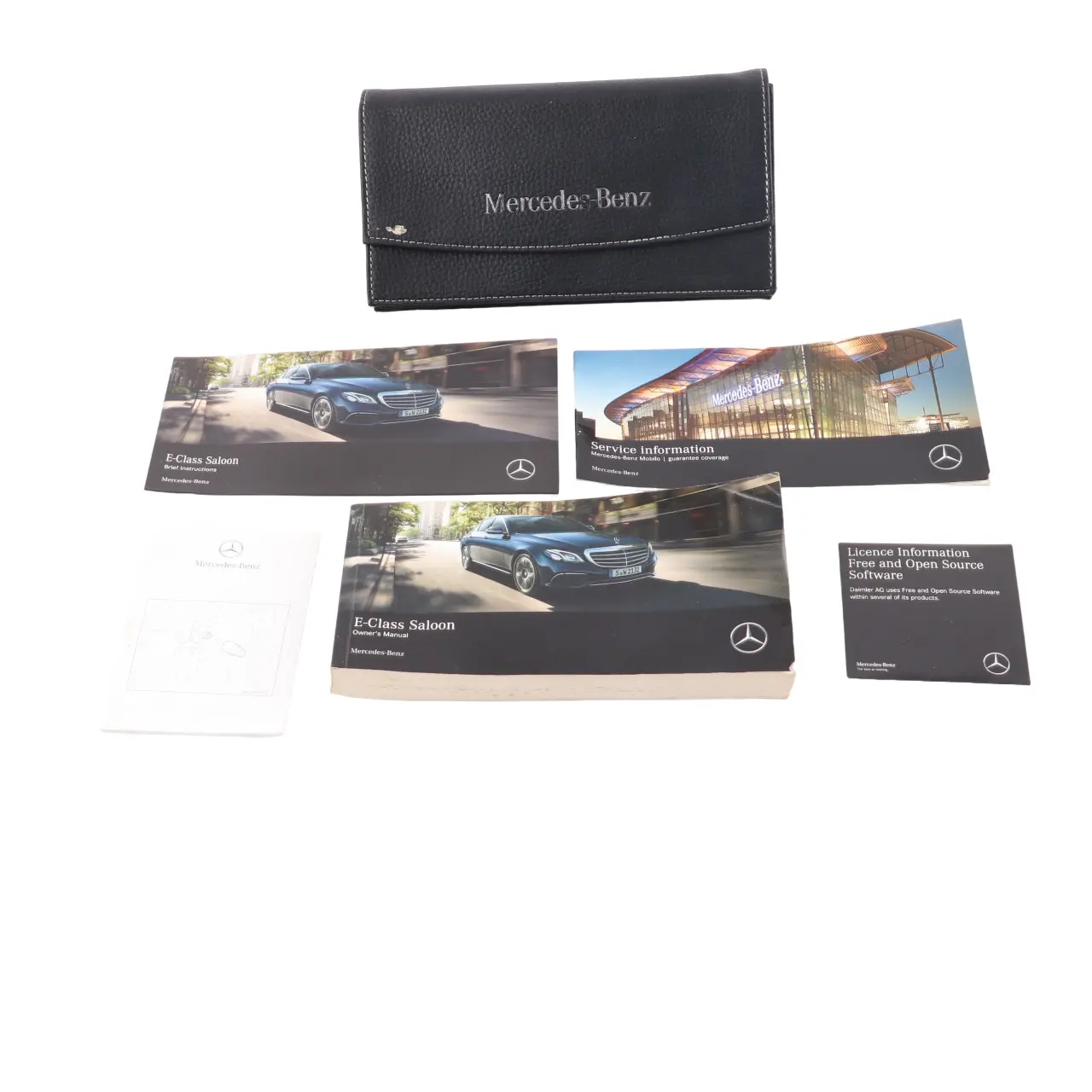 Document Case Mercedes W205 Owners's Manual Leather Wallet A0005851200