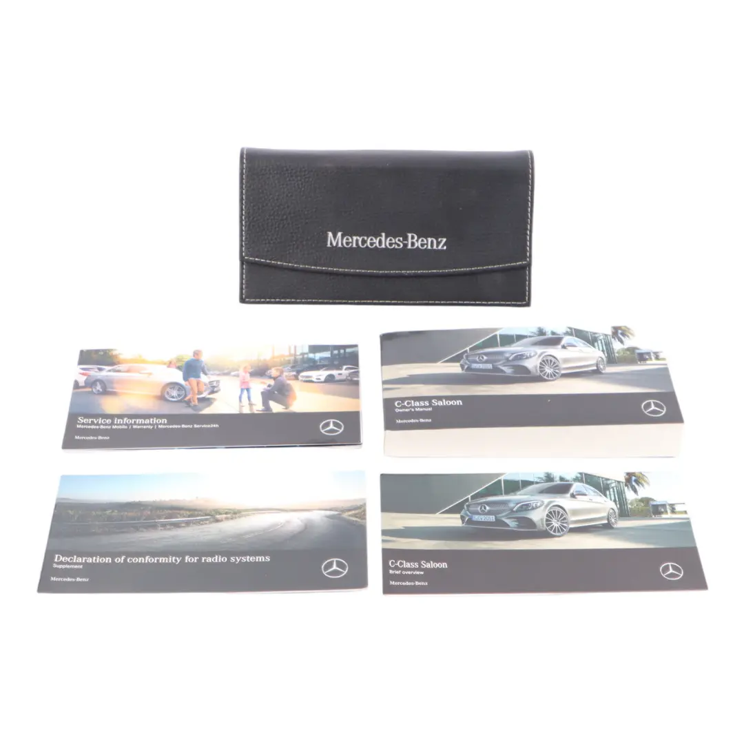 Mercedes W205 Owners's Manual Leather Wallet Case Service Set A0005851200