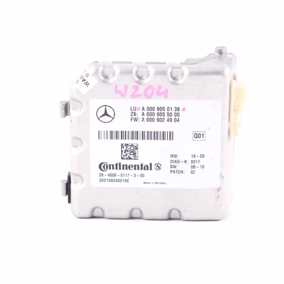 Mercedes W212 Módulo de unidad de control cámara parabrisas multiuso A0009050338