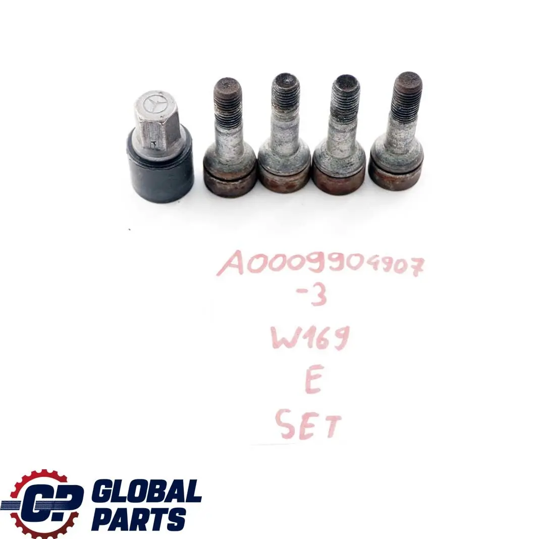 Mercedes E W169 W204 W211 Tornillos De rueda Juego delantero trasero A0009904907