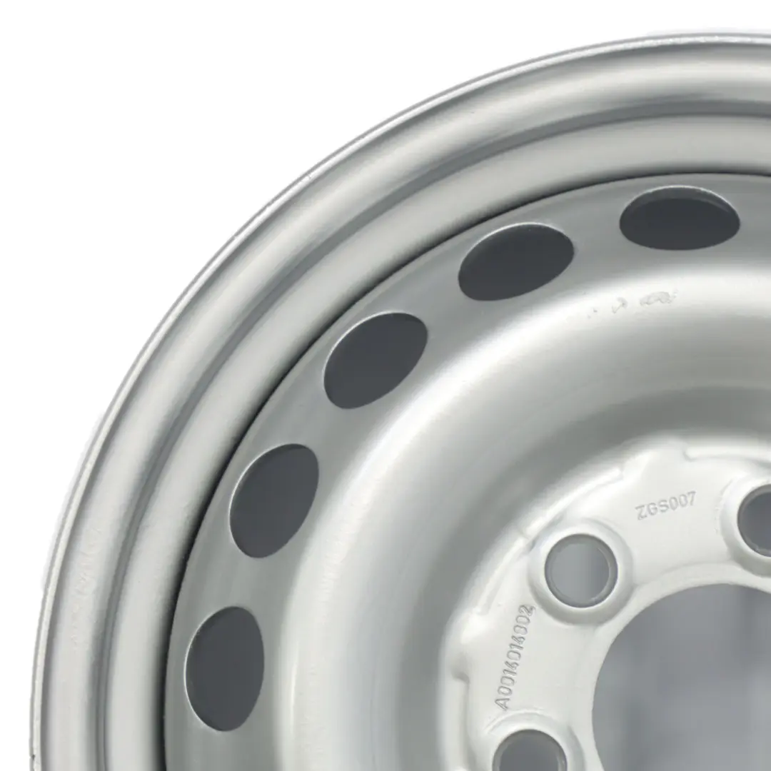 Mercedes Sprinter W906 Silberne Stahlfelge Felge 16" 6,5J ET:62 A0014014802