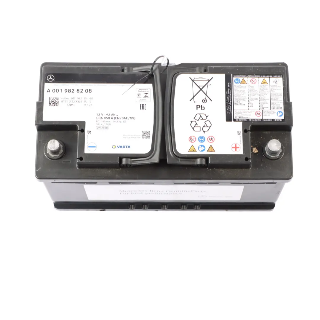 Mercedes AGM Accumulator Battery 92Ah 850A 12V Varta A0019828208