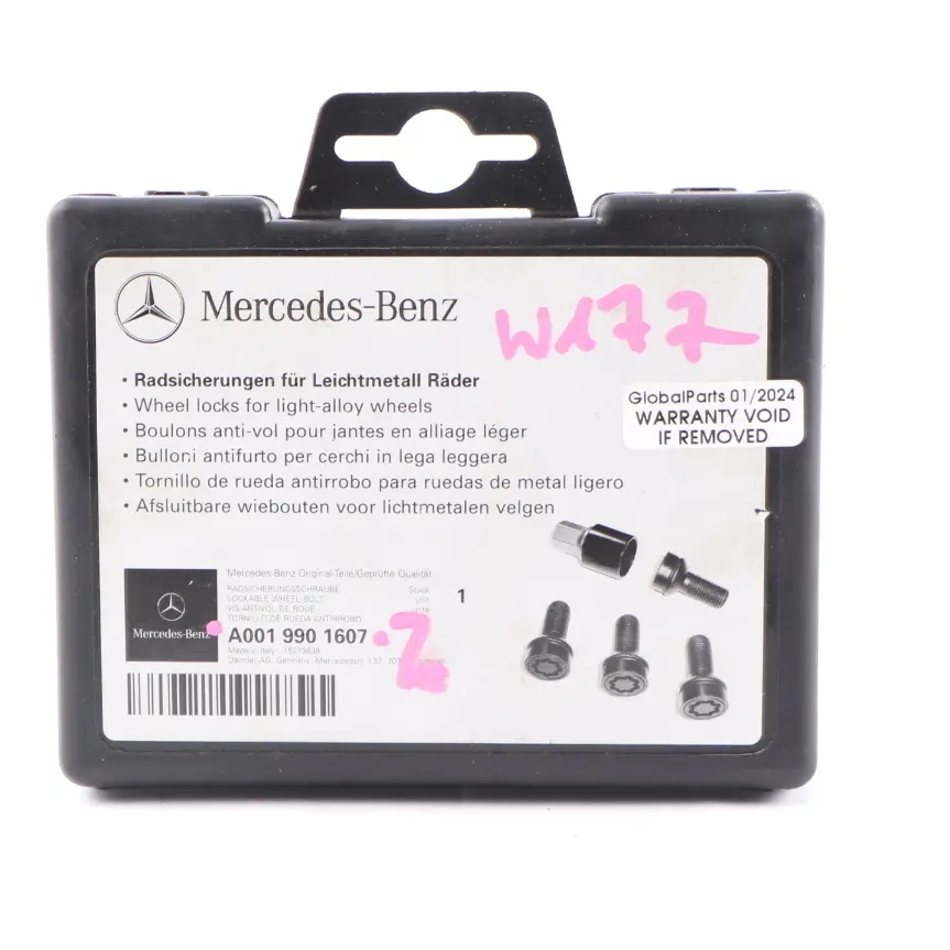 Pernos Seguridad Mercedes W176 W204 W205 Perno Rueda Trasera Delantera Juego