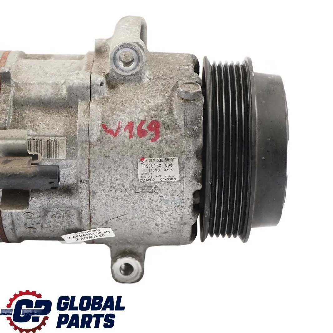 Mercedes W169 W245 48V Aire Acondicionado Compresor Bomba A0022306811