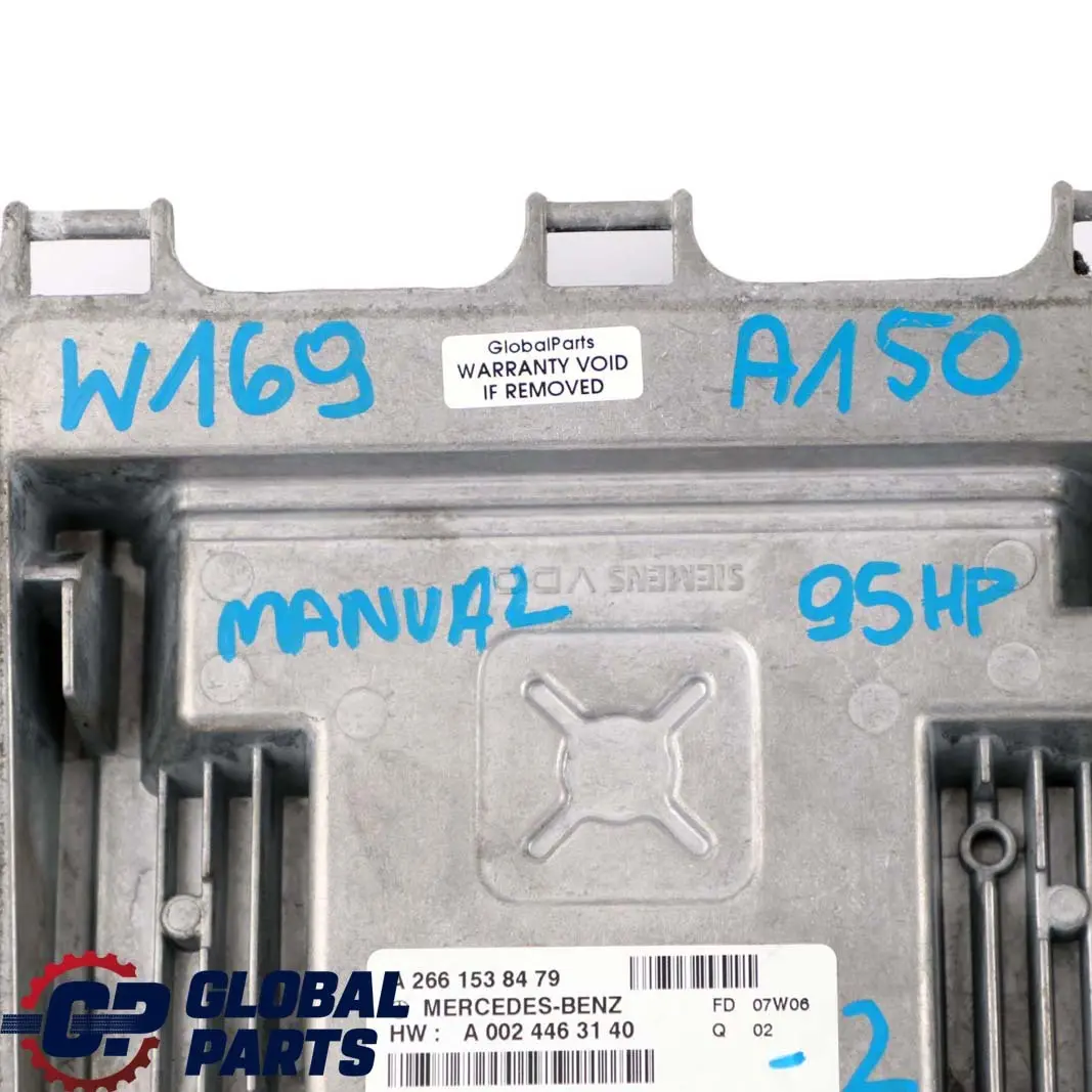 Mercedes W169 A150 W245 B150 Engine Control ECU Kit A0024463140 + Key Manual