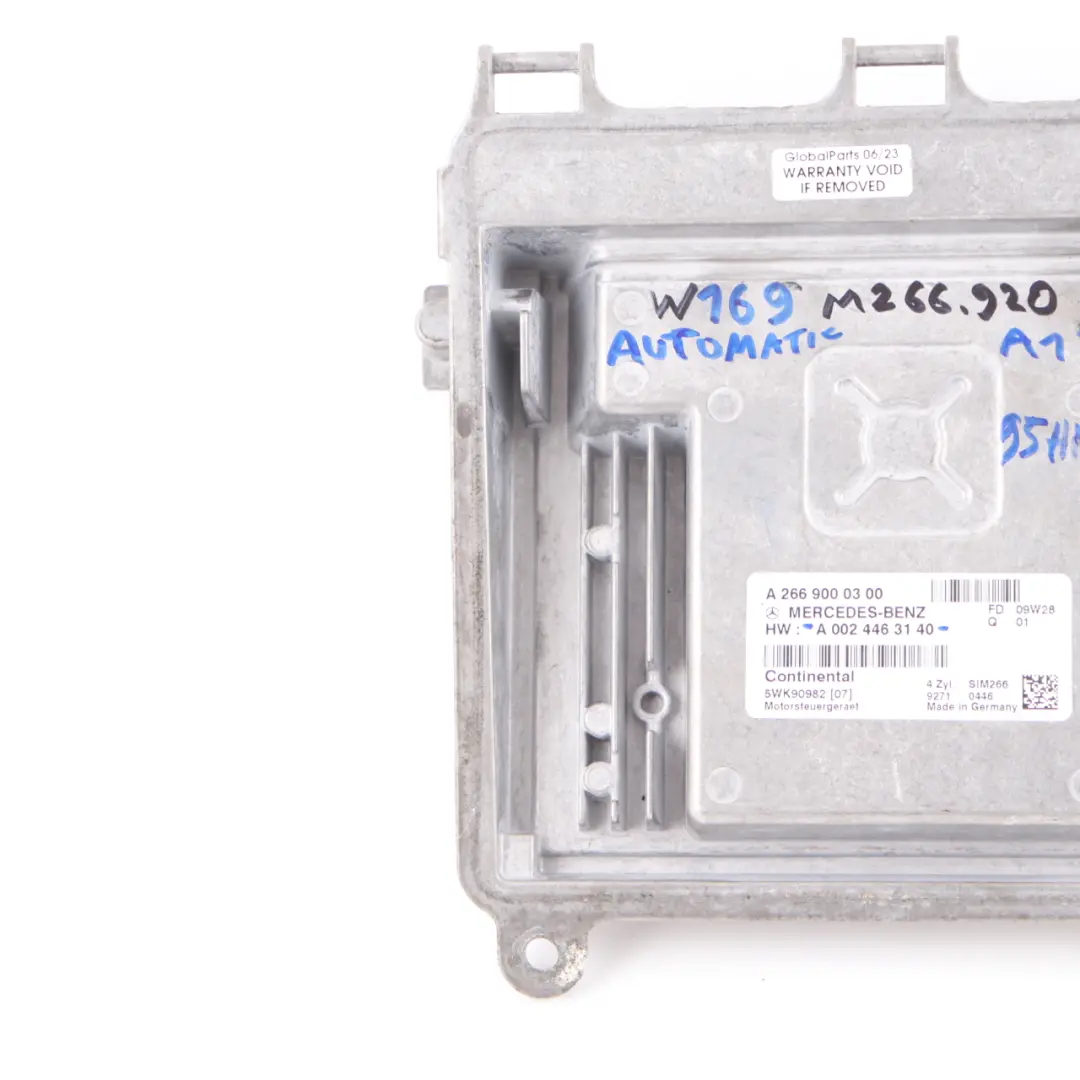 Mercedes W169 A150 M266.920 95HP Engine Control Unit ECU A0024463140 Automatic
