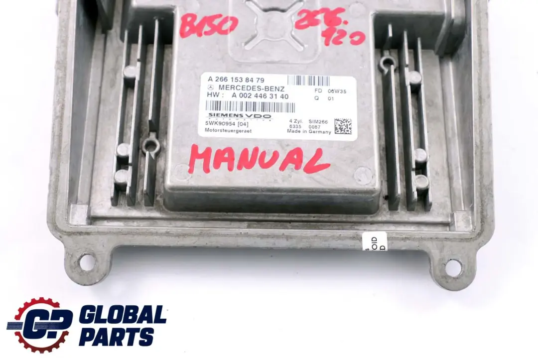 Mercedes-Benz W169 W245 Petrol M266 Engine Control Module A2661538479 Manual