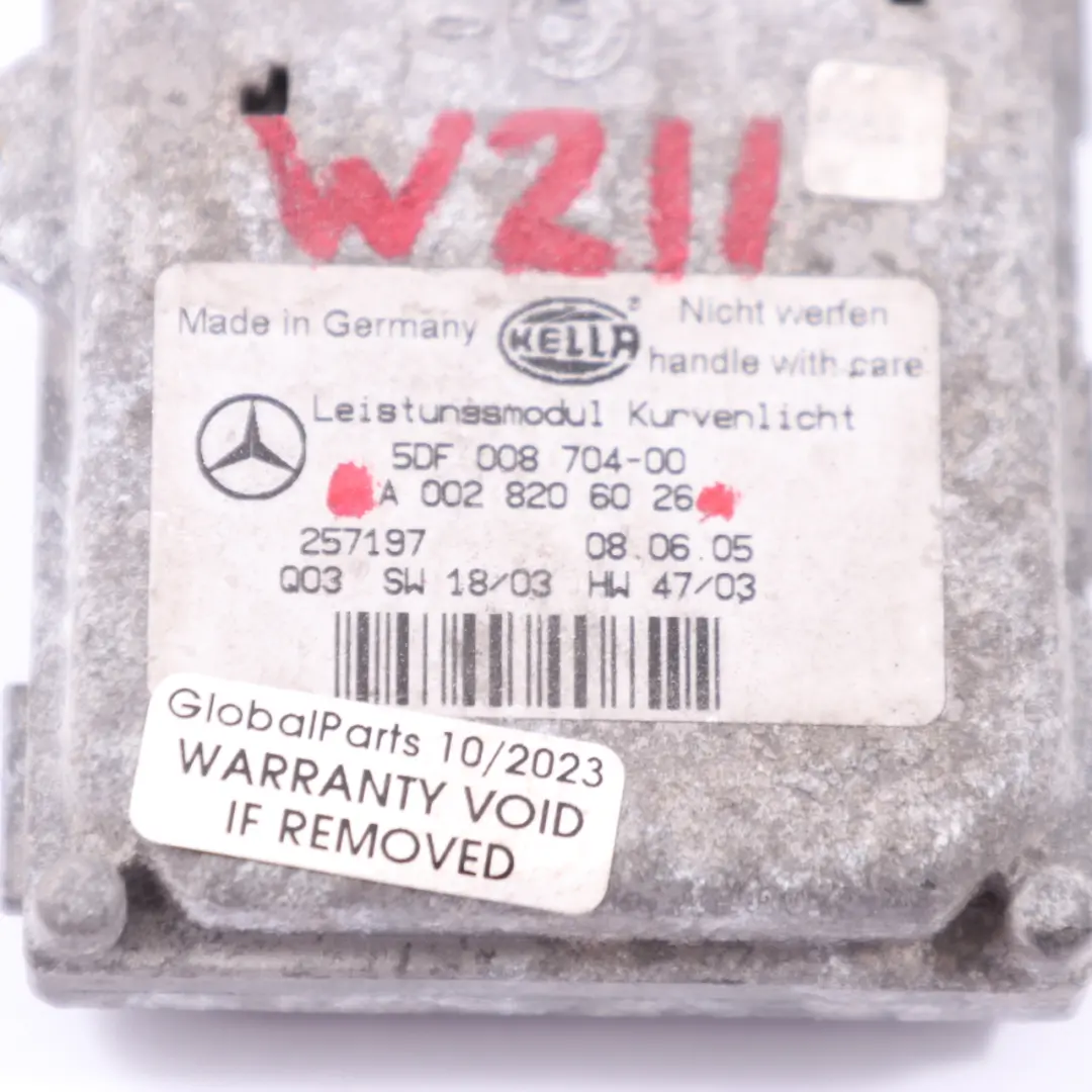 Scheinwerfer modul Mercedes W164 W209 W211 Xenon Vorschaltgerät A0028206026