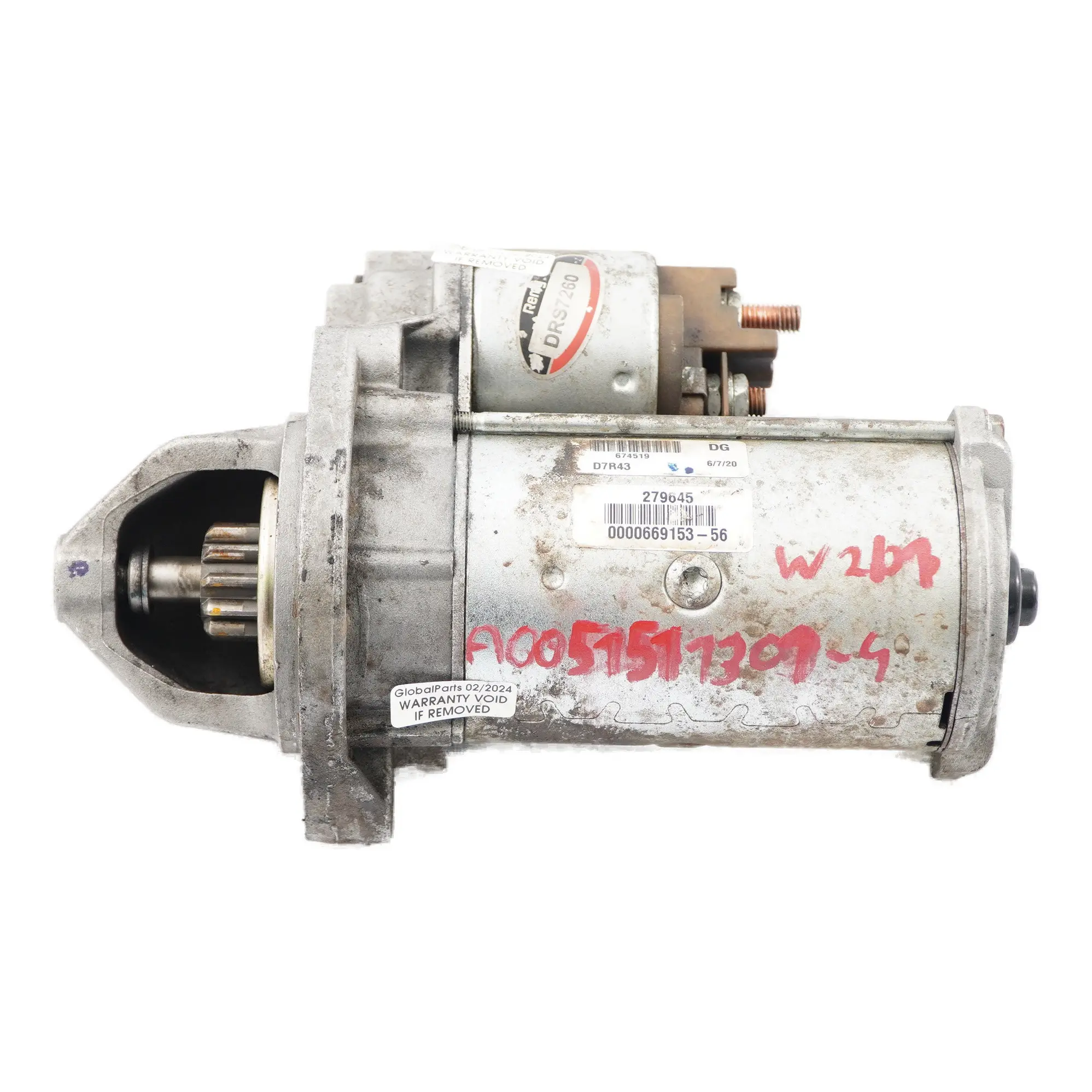 Mercedes W203 W210 W211 Motor de Arranque Motor Diesel Remy A0051511301