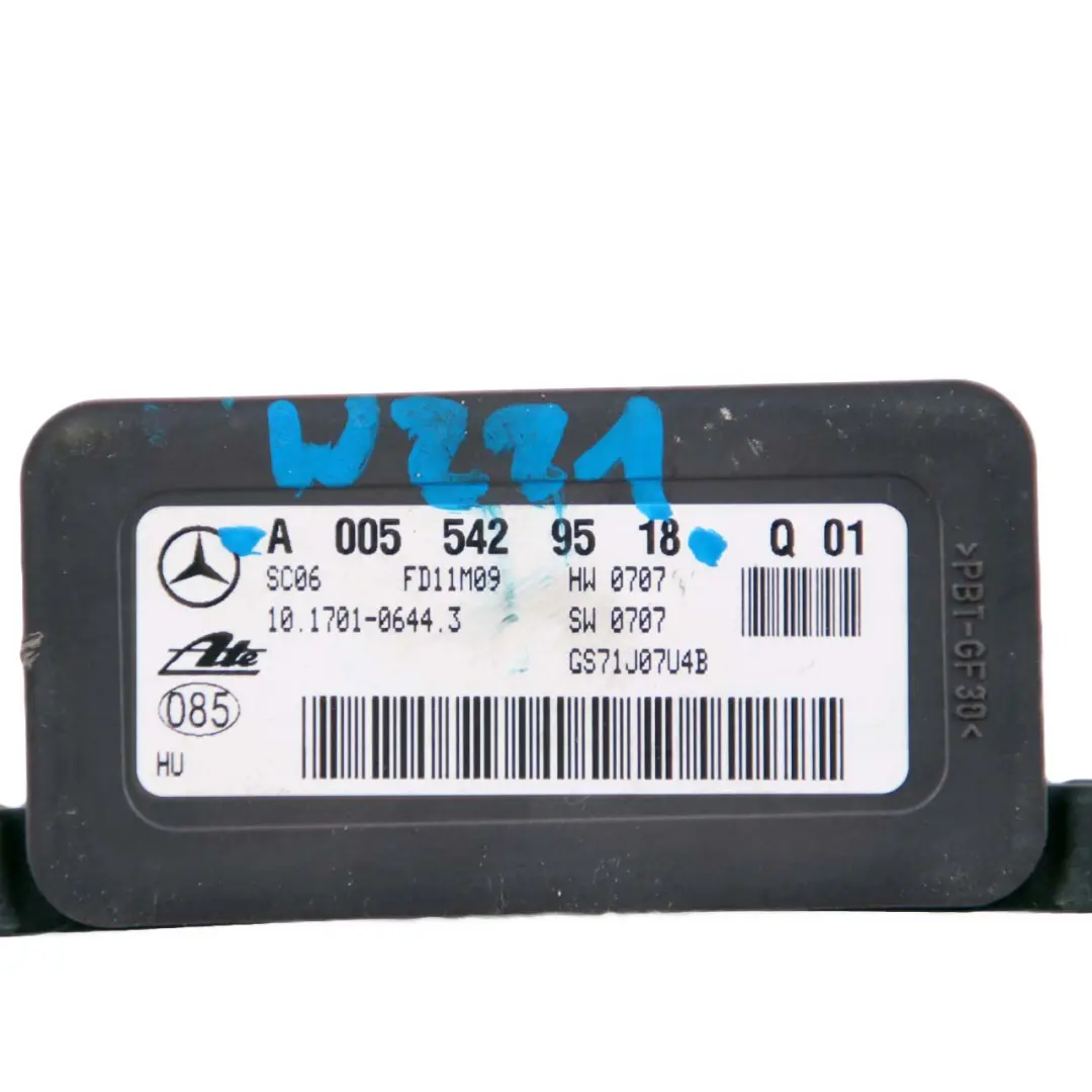 Mercedes-Benz S W221 Yaw Rotation Rate Acceleration Sensor Module A0055429518