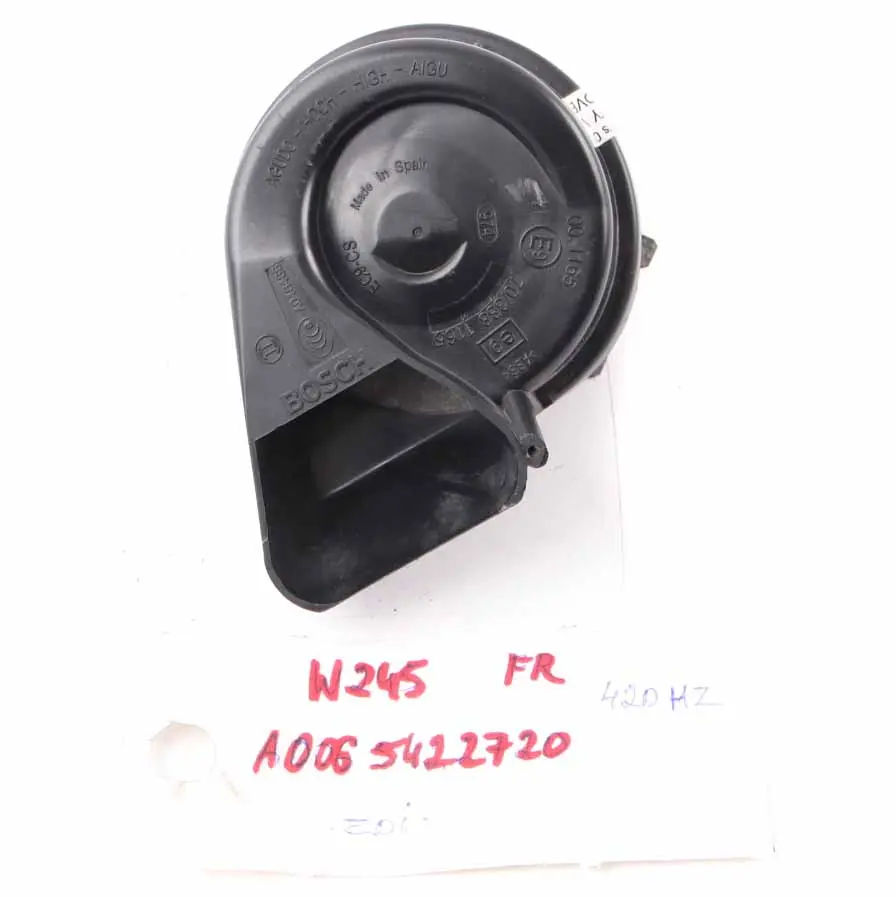 Mercedes W245 Horn Signal Tweeter High Tone Fanfare Bosch 420Hz A0065422720