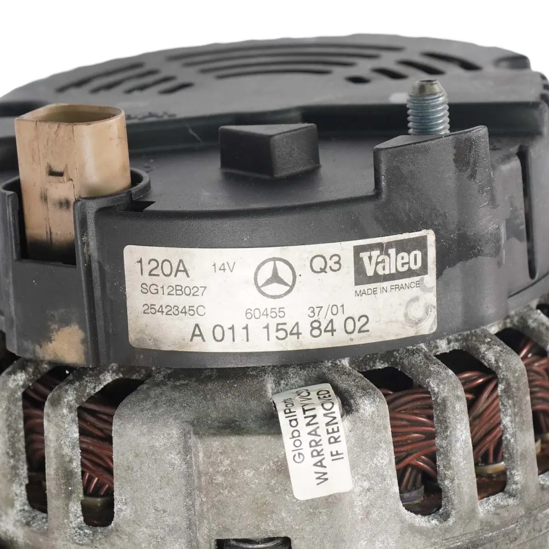 Alternador Generador Mercedes W203 M111 Motor Gasolina Valeo 120A A0111548402