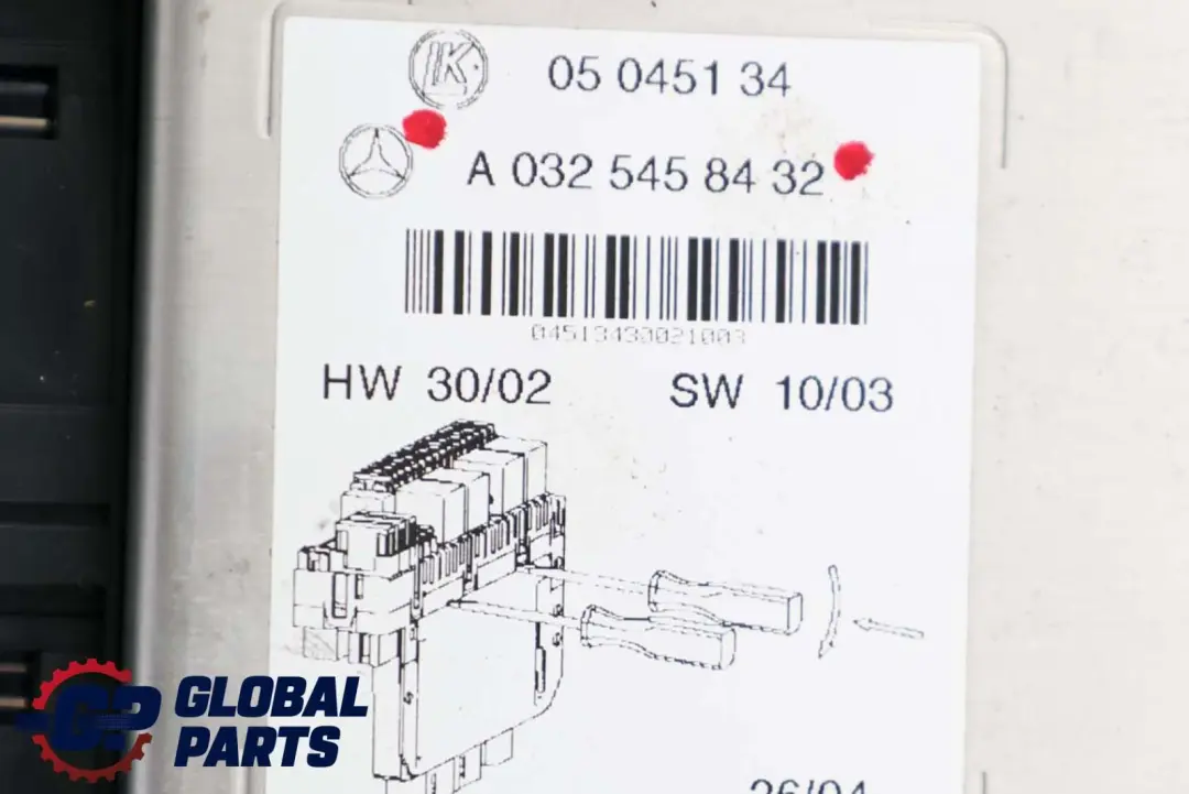 Mercedes CL S Class C215 W220 Sam Control Module Fuse Box Unit Rear A0325458432