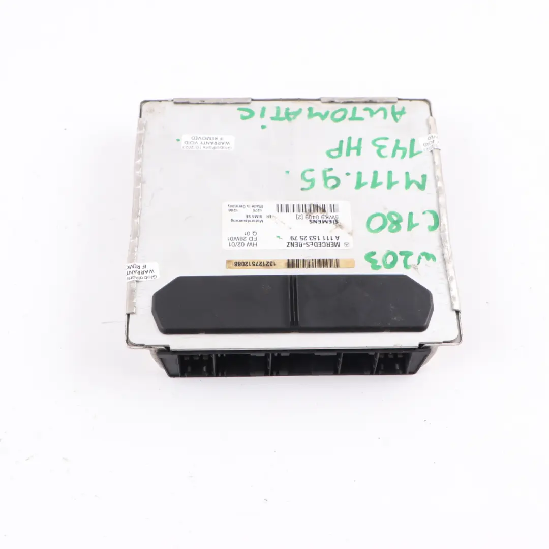 Mercedes W203 C180 M111.951 129HP ECU Engine Module Unit A1111532579 Automatic