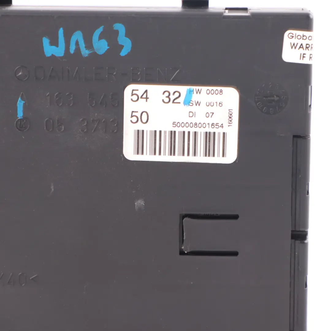 Mercedes ML W163 Immobilizer Control Unit Module ECU Control Unit A1635455432