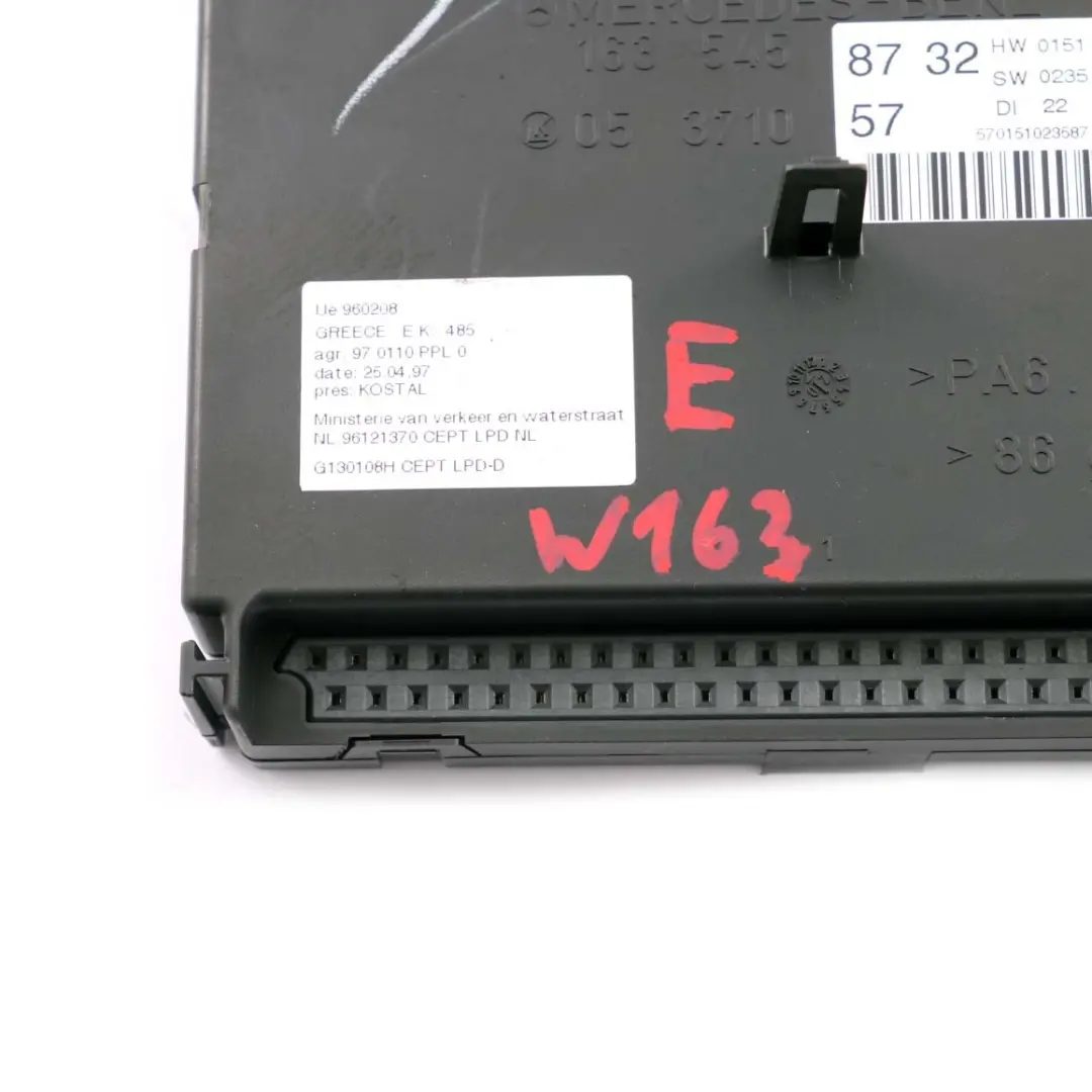 Benz ML Class W163 SAM Body Control Fuse Module Unit ECU Mercedes - SKU A1635458732 - Part number A1635458732