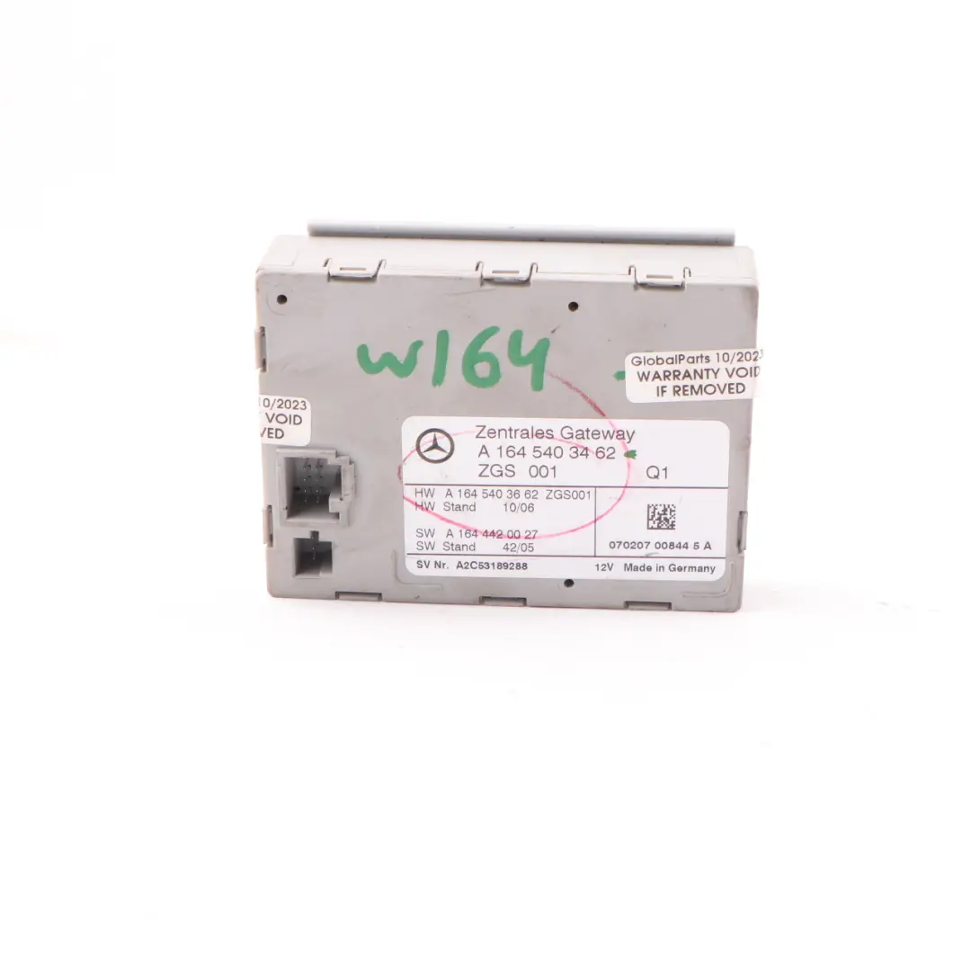 Mercedes W164 Gateway Control Unit Gateway Module ECU A1645403462