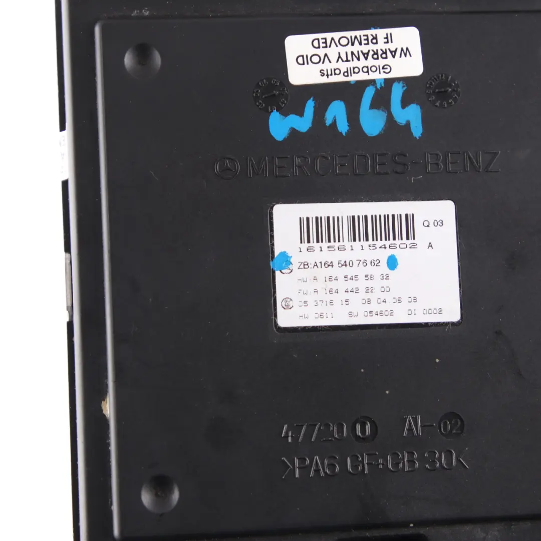 SAM Module Mercedes Ml W164 Fuse Box Front Relay Control Unit A1645407662
