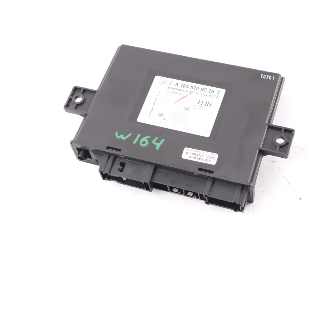Keyless Go Module Mercedes W164 ECU Door Lock Control Unit A1648206185