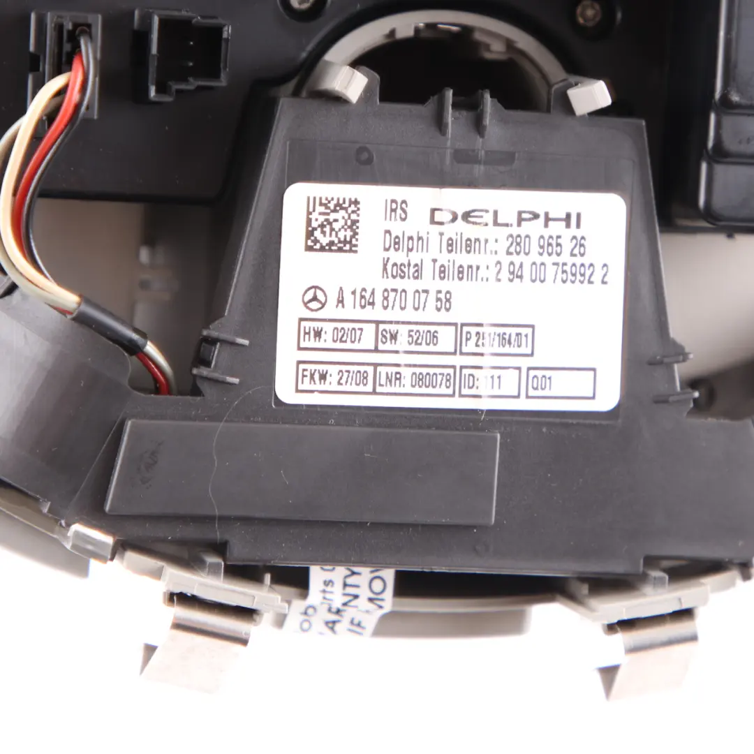 Mercedes ML W164 Interior Luz Techo Lámpara Interruptor Control Gris A1648700758