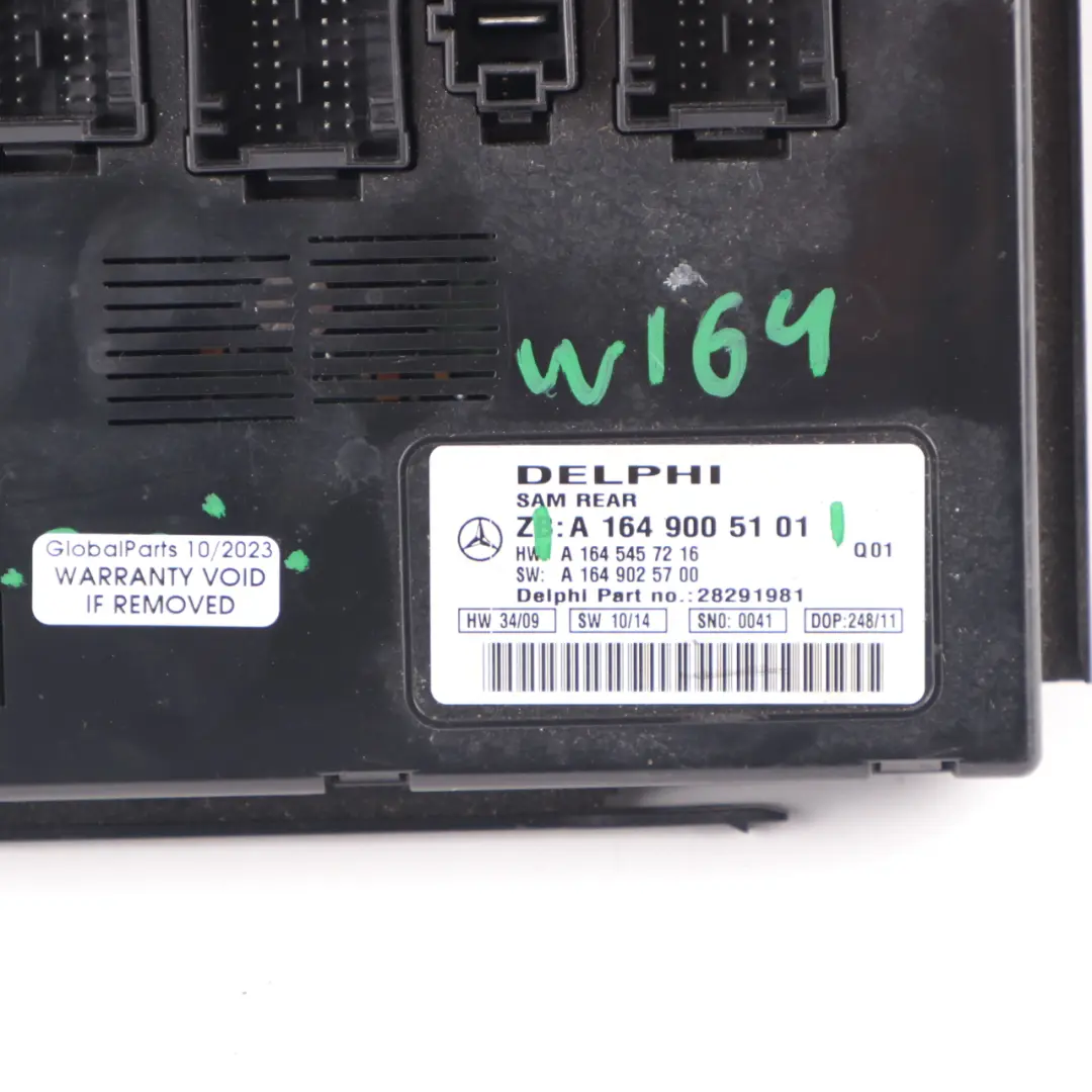 Mercedes ML W164 W251 Rear SAM Module Control Unit ECU A1649005101