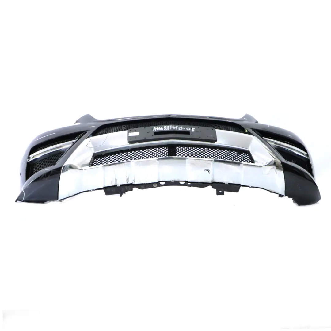 Mercedes W166 Front Bumper AMG Trim Panel Obsidian Black Metallic - 197