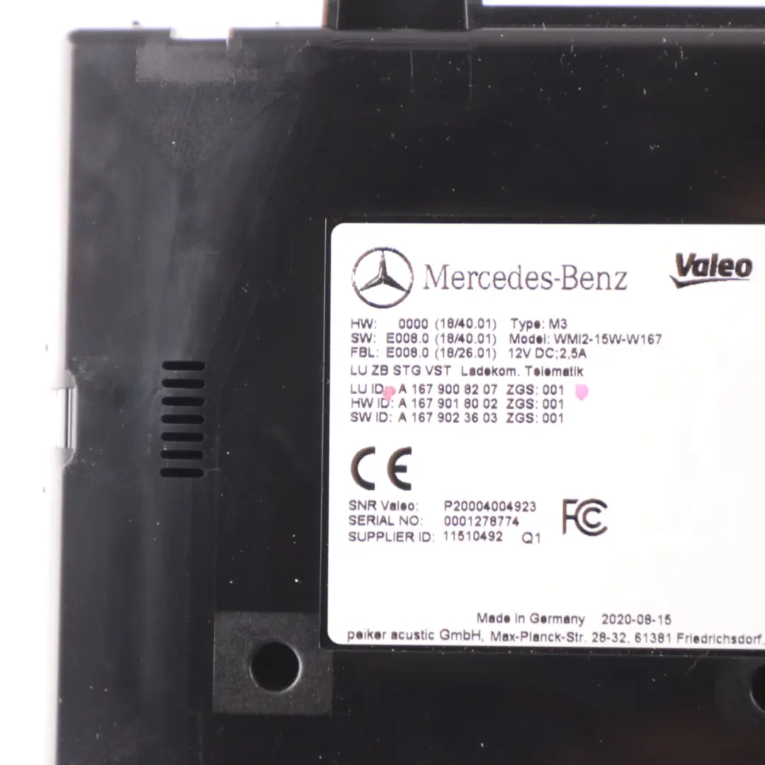 Mercedes W177 W247 Telematikmodul Kommunikationssteuergerät ECU A1679008207