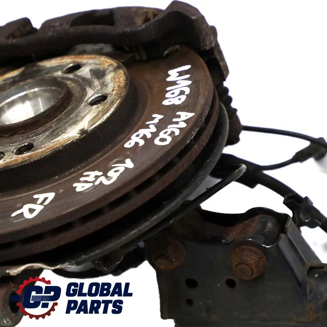 Mercedes W168 A160 Delantero Derecho Suspension Pierna Freno Rueda Hub