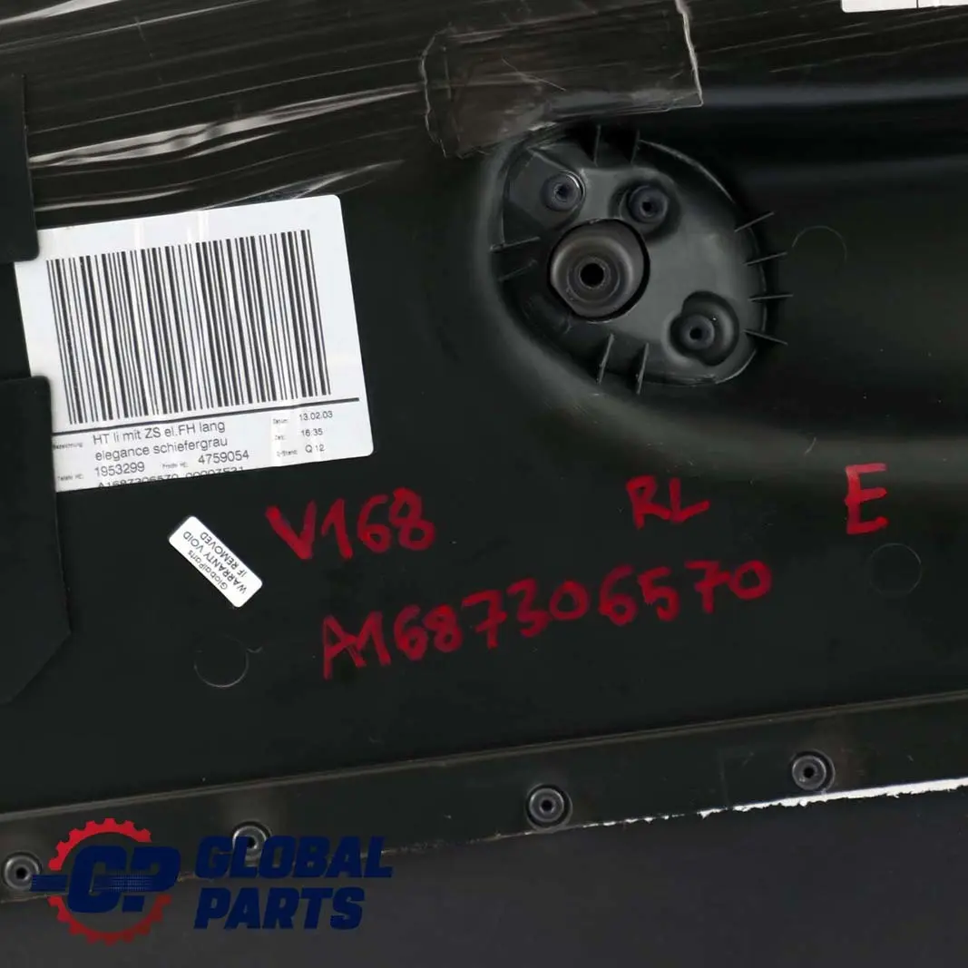 Mercedes-Benz A W168 V168 Türverkleidung Hinten Links Stoff Schiefergrau