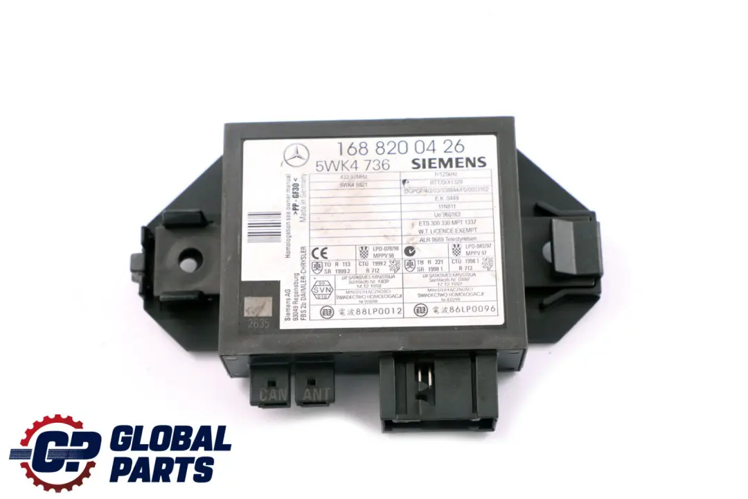 Mercedes Benz W168 Modulo De Unidad De Control del Inmovilizador ECU A1688200426