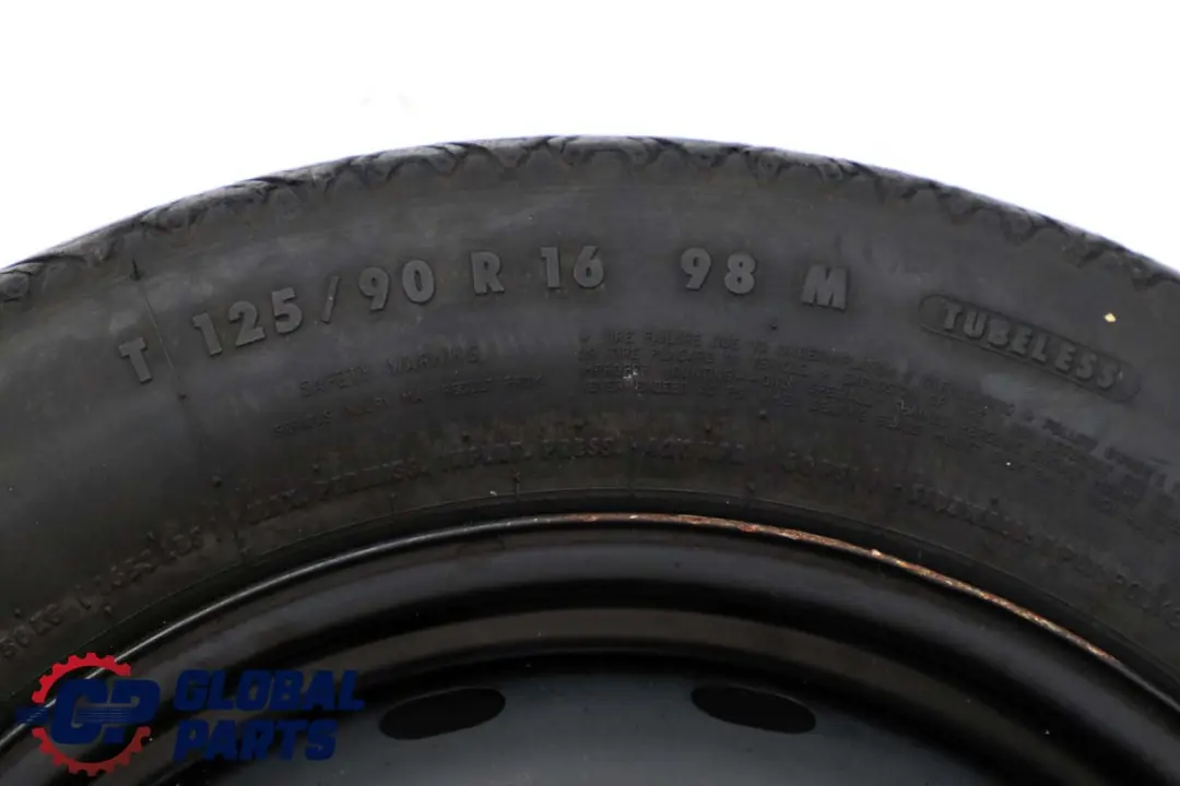 Mercedes-Benz W169 W245 Rueda de Recambio Compacta Acero R16 125/90 A1694000802