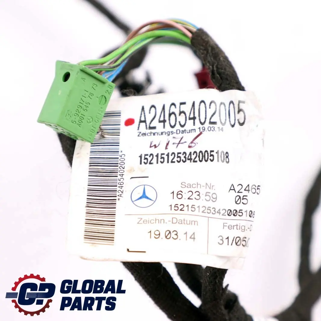 Mercedes-Benz A W176 Front Right Door Cable Wiring Loom Harness O/S A1695450145
