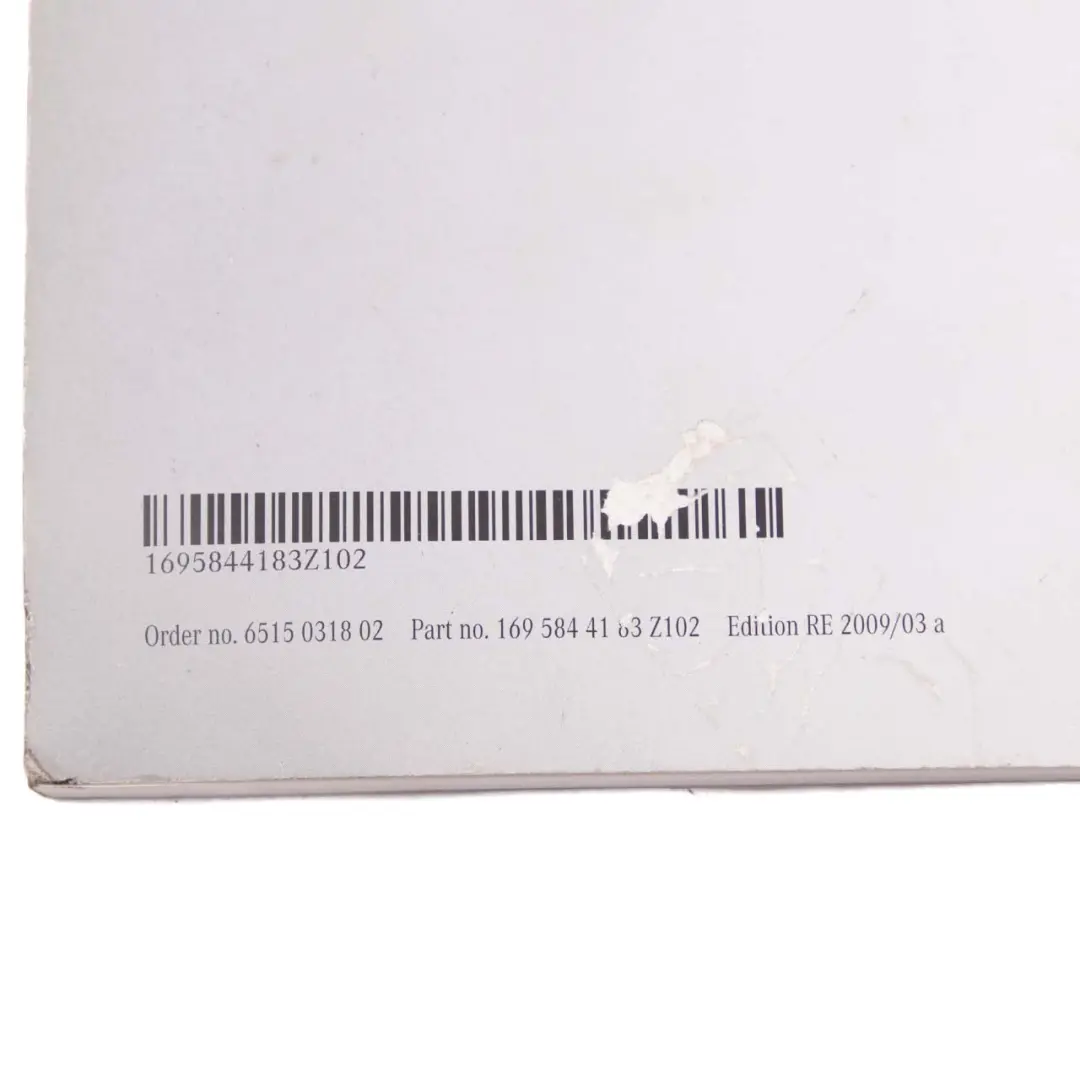 Mercedes A-Class W169 Service Booklet Book Set Pouch Case Wallet A1695844183