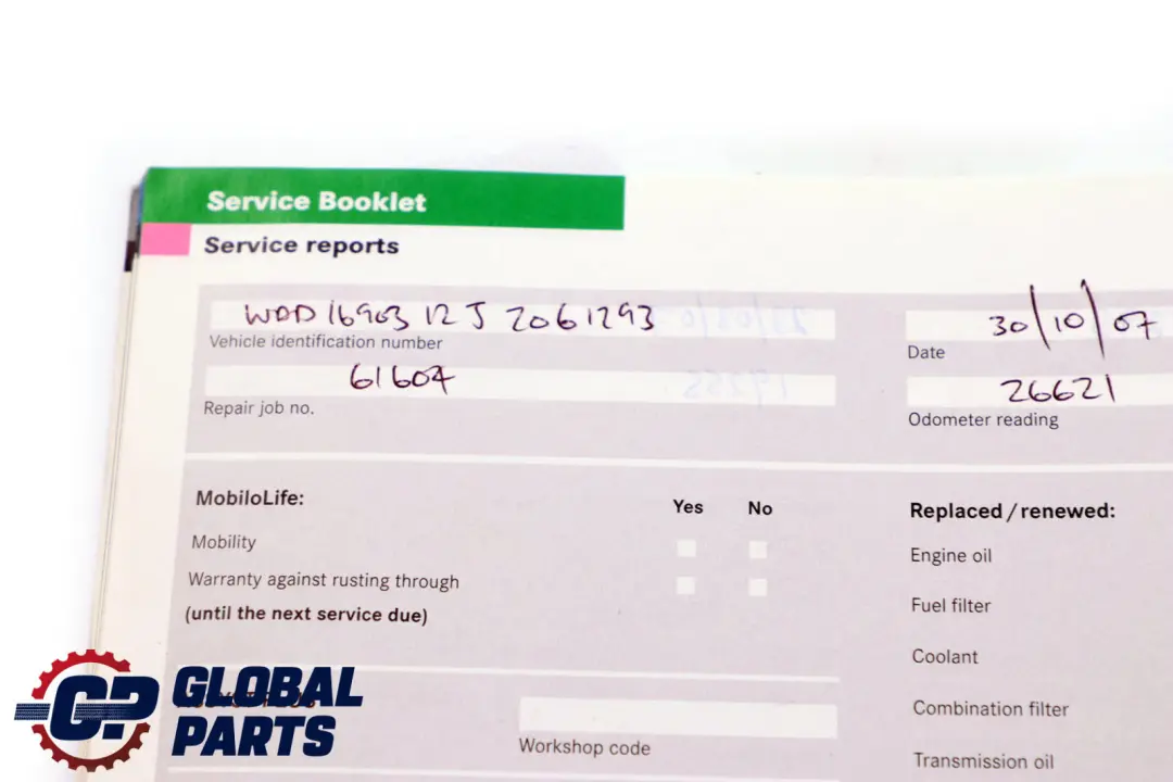 Mercedes A-Class W169 Service Booklet Book Set Pouch Case Wallet A1695847581