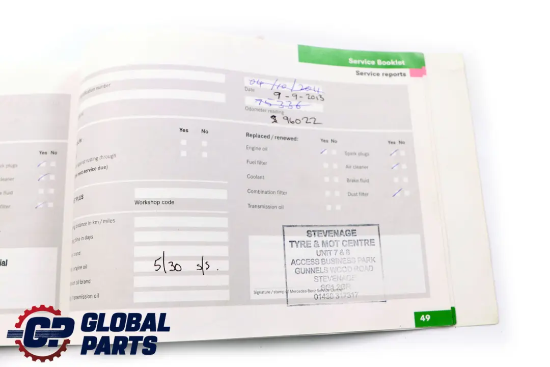 Mercedes A-Class W169 Service Booklet Book Set Pouch Case Wallet A1695847581